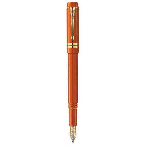 Ручка перьевая Parker Duofold International Historical Colors F74 Big Red GT F золото 18K