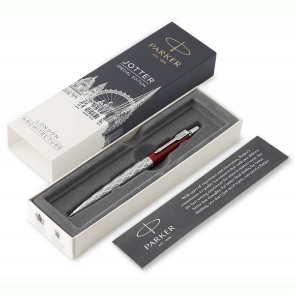 Ручка шариковая Parker Jotter K175 SE London Architecture Classical Red M