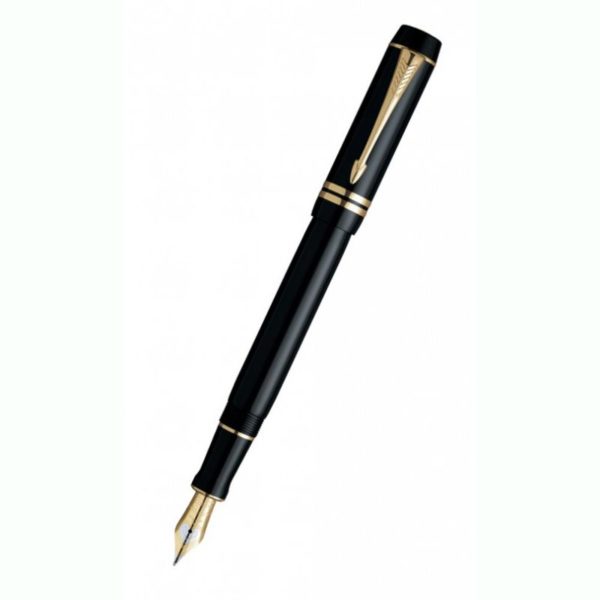 Ручка перьевая Parker Duofold F77 Centennial Black GT F золото 18K