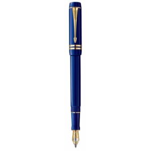 Ручка перьевая Parker Duofold F77 Centennial Historical Color Lapis Lazuli GT F золото 18K