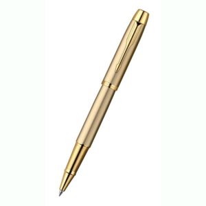 Ручка роллер Parker IM Metal T223 Brushed Metal Gold GT F