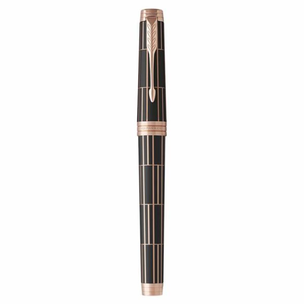 Ручка перьевая Parker Premier F565 Luxury Brown PG F золото 18K покрытое позолотой розовой-03