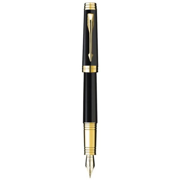 Ручка перьевая Parker Premier Lacque F560 Black GT F золото 18K с родиевым покрытием