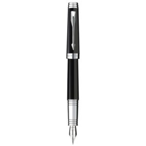 Ручка перьевая Parker Premier Lacque F560 Black ST F золото 18K с родиевым покрытием